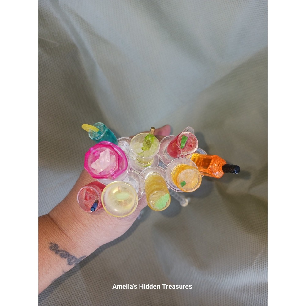 Mixed Drinks Happy Hour Acrylic Cocktail Swizzle Sticks - Set of 9 Stirrers - Picture 2 of 6